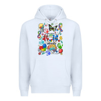 White somebody's loud & proud autism mama Premium Hoodie - MaliasSmallBusiness
