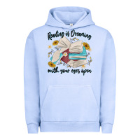 Pigment Grape Ice reading is dreaming with your eyes open Urban Hoodie - MaliasSmallBusiness