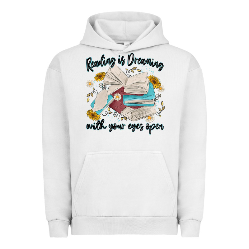 Reading Is Dreaming With Your Eyes Open Urban Hoodie by MaliasSmallBusiness | Teevron