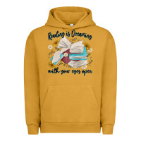 Pigment Peanut Butter reading is dreaming with your eyes open Urban Hoodie - MaliasSmallBusiness