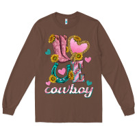 Chestnut love western cowboy Long Sleeve Tee - texasbilliewilder