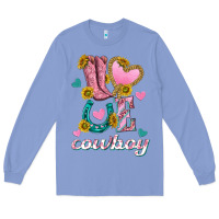 Colony Blue love western cowboy Long Sleeve Tee - texasbilliewilder