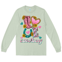 Matcha love western cowboy Long Sleeve Tee - texasbilliewilder