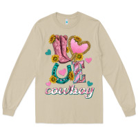 Mushroom love western cowboy Long Sleeve Tee - texasbilliewilder