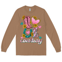 Toasted Coconut love western cowboy Long Sleeve Tee - texasbilliewilder