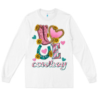 White love western cowboy Long Sleeve Tee - texasbilliewilder