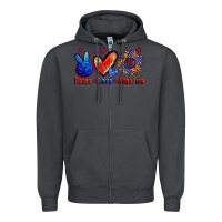 Smoke peace love america Zipper Hoodie - Zillion Design Studio