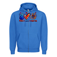 True Royal peace love america Zipper Hoodie - Zillion Design Studio