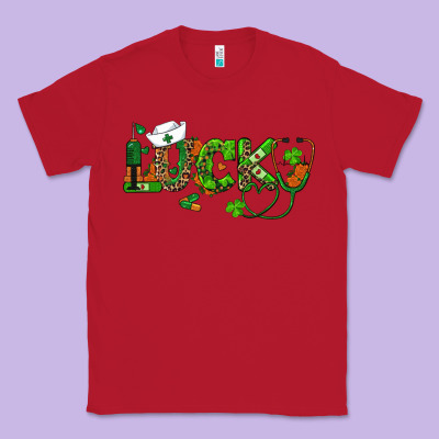 St Patricks Day Lucky Nurse Classic Tee Designed By Ranaportraitstore
