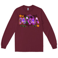 Burgundy halloween mama Long Sleeve Tee - AdoDesignShop