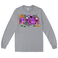 Heather Grey halloween mama Long Sleeve Tee - AdoDesignShop
