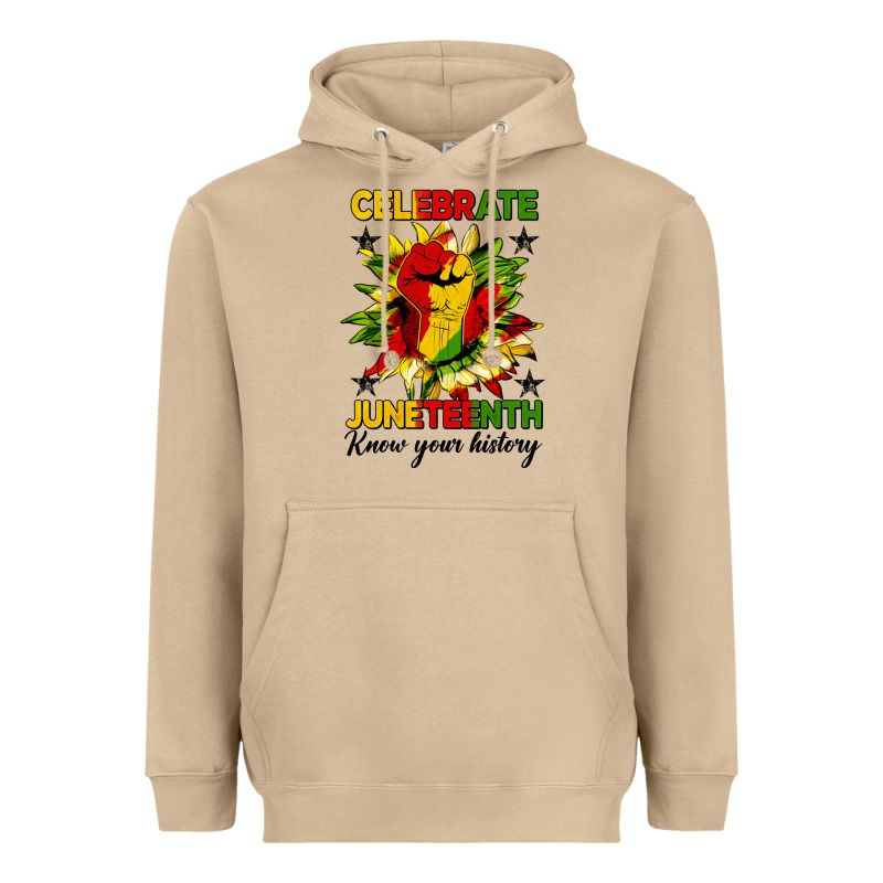 Celebrate Juneteenth Know Your History Heavyweight Hoodie by HRA Design Shop | Teevron
