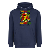 Navy celebrate juneteenth know your history Heavyweight Hoodie - HRA Design Shop