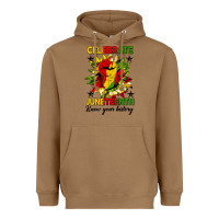 Toasted Coconut celebrate juneteenth know your history Heavyweight Hoodie - HRA Design Shop