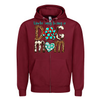 Burgundy kinda busy being a dog mom Zipper Hoodie - texasbilliewilder