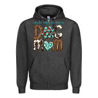 Charcoal Heather kinda busy being a dog mom Zipper Hoodie - texasbilliewilder