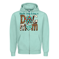 Seafoam kinda busy being a dog mom Zipper Hoodie - texasbilliewilder