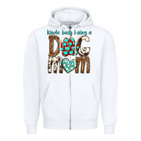 White kinda busy being a dog mom Zipper Hoodie - texasbilliewilder