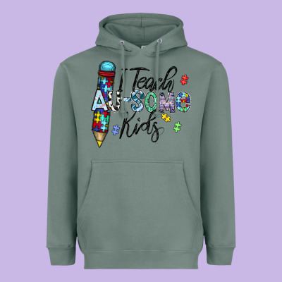 I Teach Au Some Kids Heavyweight Hoodie Designed By Cowhidedigitalart