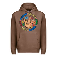 Chestnut advocate inclusion equity equality accept adapt Premium Hoodie - MaliasSmallBusiness