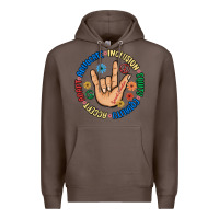 Coffee advocate inclusion equity equality accept adapt Premium Hoodie - MaliasSmallBusiness