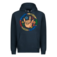 Navy advocate inclusion equity equality accept adapt Premium Hoodie - MaliasSmallBusiness
