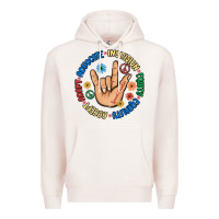 Pale Pink advocate inclusion equity equality accept adapt Premium Hoodie - MaliasSmallBusiness