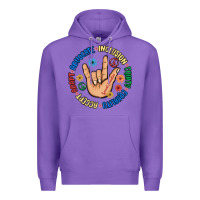 Purple advocate inclusion equity equality accept adapt Premium Hoodie - MaliasSmallBusiness
