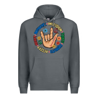 Rock advocate inclusion equity equality accept adapt Premium Hoodie - MaliasSmallBusiness