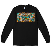 Black Blessed With Sunflower And Gemstone Long Sleeve Tee - RanaPortraitStore