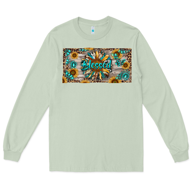 Blessed With Sunflower And Gemstone Long Sleeve Tee by RanaPortraitStore | Teevron
