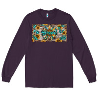 Plum Blessed With Sunflower And Gemstone Long Sleeve Tee - RanaPortraitStore