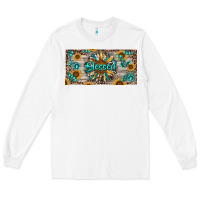 White Blessed With Sunflower And Gemstone Long Sleeve Tee - RanaPortraitStore