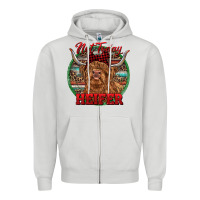 Dove Grey Highland Heifer Christmas Zipper Hoodie - RanaPortraitStore