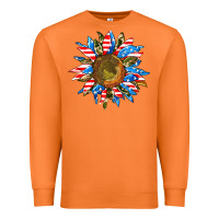 Carrot sunflower front Premium Sweatshirt - AdoDesignShop