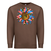 Chestnut sunflower front Premium Sweatshirt - AdoDesignShop