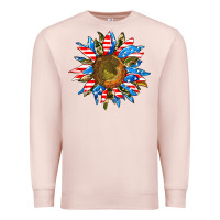 Pale Pink sunflower front Premium Sweatshirt - AdoDesignShop
