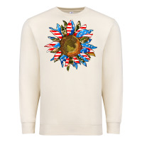 Sandshell sunflower front Premium Sweatshirt - AdoDesignShop