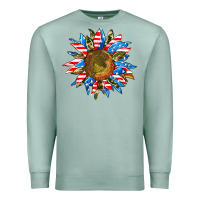 Seafoam sunflower front Premium Sweatshirt - AdoDesignShop