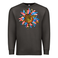 Smoke sunflower front Premium Sweatshirt - AdoDesignShop