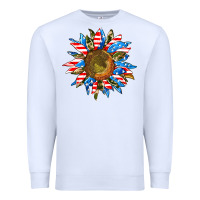 White sunflower front Premium Sweatshirt - AdoDesignShop