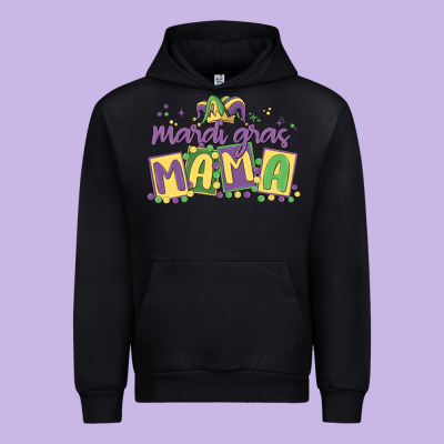 Mardi Gras Mama Urban Hoodie Designed By Maliassmallbusiness