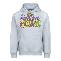 Heather Grey mardi gras mama Urban Hoodie - MaliasSmallBusiness