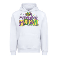 White mardi gras mama Urban Hoodie - MaliasSmallBusiness