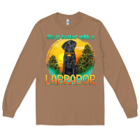 Toasted Coconut life is better with a labrador Long Sleeve Tee - texasbilliewilder