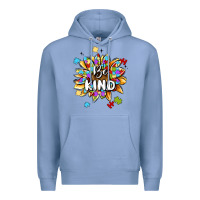 Colony Blue be kind Premium Hoodie - MaliasSmallBusiness