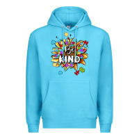 Ocean Blue be kind Premium Hoodie - MaliasSmallBusiness