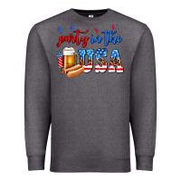 Charcoal Heather party in the usa Premium Sweatshirt - AdoDesignShop