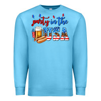 Ocean Blue party in the usa Premium Sweatshirt - AdoDesignShop