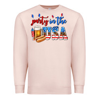 Pale Pink party in the usa Premium Sweatshirt - AdoDesignShop